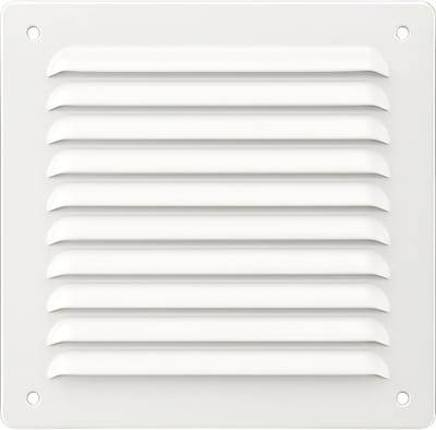 3BMT® Ventilatierooster Wit - Vierkant Luchtrooster - Ventilatie Rooster - Schoepenrooster & Lamellenrooster - 16,5 X 16,5 Buitenzijde