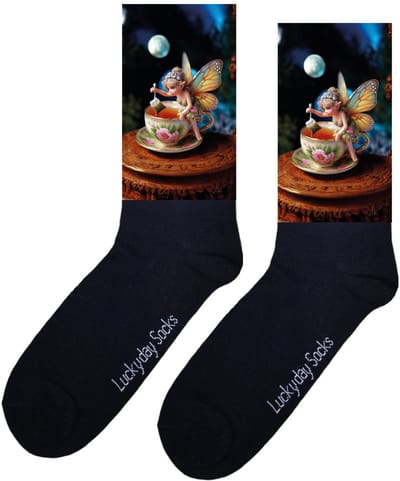 LuckyDay Socks - Elfje sokken - Verjaardag cadeau vrouw en man - Vrolijke sokken - Valentijns cadeau - Kerst sokken - Grappige sokken - Leuke dames en heren sokken - Moederdag - Vaderdag - Socks maken Happy - Maat 37-44