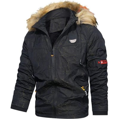 Winter Heren Katoenen Kleding Jas Verdikte Warme Katoenen Jas Heren Buiten Winddicht Wolkraag Katoen Gevulde Jas XXXXL