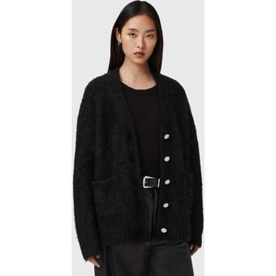 AllSaints Rubi Emb Cardi Black Taglia: XS | Giacche Outlet | Donna | Nero