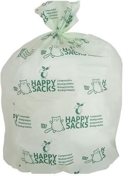 Biozakken 30 liter 60 stuks biologisch afbreekbare afvalzakken – 68x50cm - 100% composteerbare vuilniszakken - gft afvalzakken – EN 13432