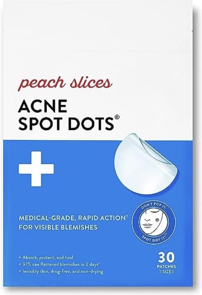 Peach Slices Acne Spot Dots – Hydrocolloid Pleisters – 30 Stuks