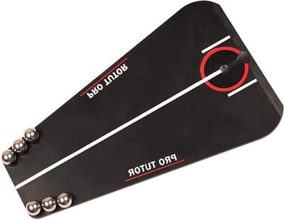 Golf Putting Trainer - Putting Hulpmiddel - Golfvaardigheid Verbeteren - Controleert Uitlijning - 221 x 130 mm - Zwart