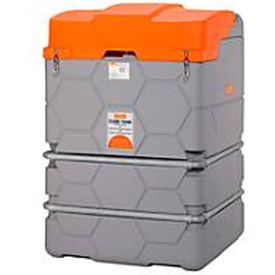 Smeermiddelentanksysteem CEMO CUBE Outdoor Premium, 230 V elektrische pomp, 15 m slang, scharnierend deksel, 1500 l inhoud
