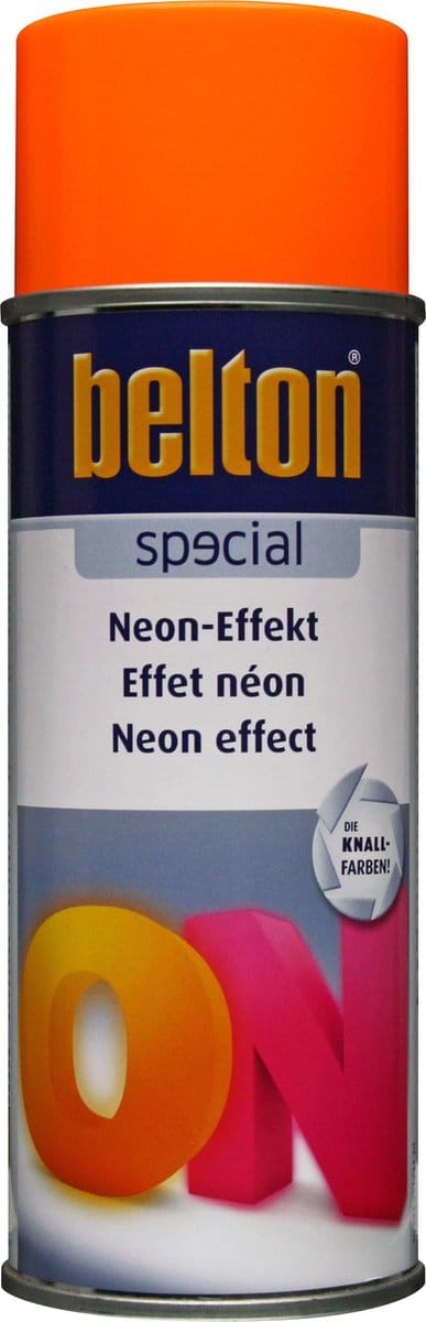 AUTO-K BELTON Fluorescerende NEON Daglichtlak ORANJE in een 400ml Spuitbus