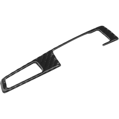 Couvre-garniture de panneau de bouton de changement de vitesse en fibre de carbone adapté pour F07 F10 F25 F26 2009?2016 LHDB (Double black