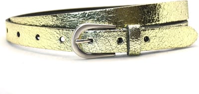 Take-it 2 cm smalle dames riem goud - 100% leer - Maat 85 - Totale lengte riem 100 cm