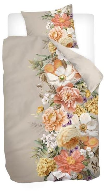 Snoozing Ayanna Dekbedovertrek - Eenpersoons - 140x200/220 cm - Zand