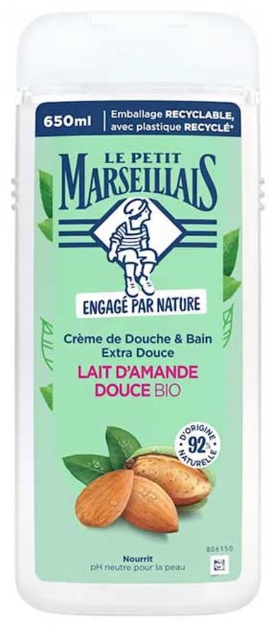 Le Petit Marseillais Extra Milde Bad- & Douchecrème Biologische Zoete Amandelmelk 650 ml
