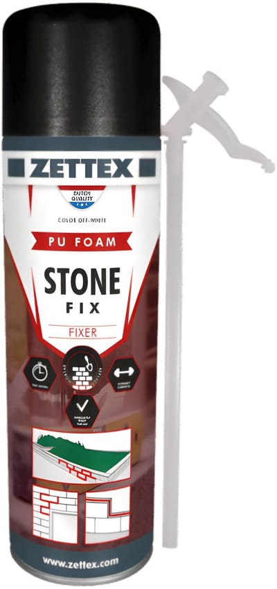 Stonefix HH Steenlijm - PU Blokkenlijm voor Stapelblokken - 500 ml - Binnen & Buiten - Extra sterk - Beige