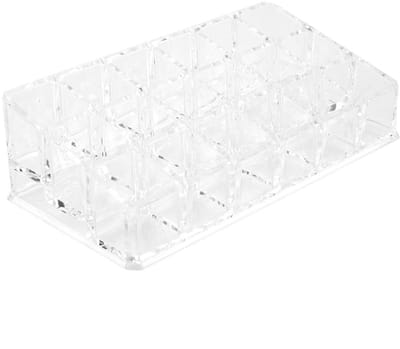 Dailygoods- Lipstick Organizer 18 Slots - Cosmetica Koffer - Draagbare Opbergdoos - Acryl - Transparant - Duurzaam Materiaal