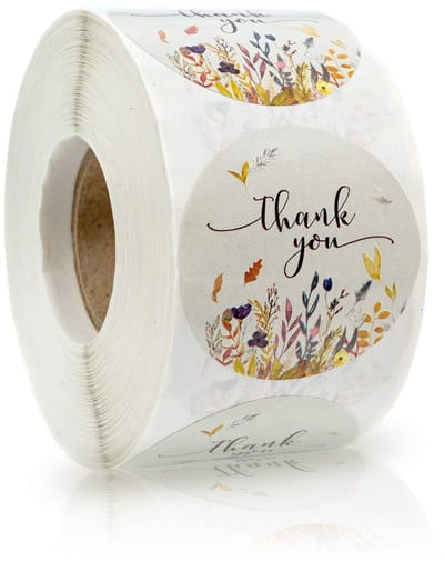 Dailygoods - Ronde Bedankt Stickers - 500 Stuks Zelfklevend voor Geschenkverpakking