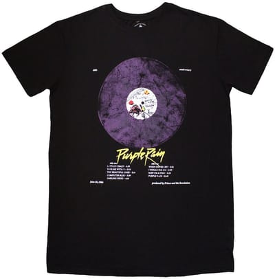 Prince - Purple Rain Disc T-shirtjurk - S - Zwart