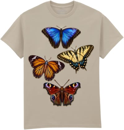 Vlinders 4 Butterflies The Coloured House T-shirt M