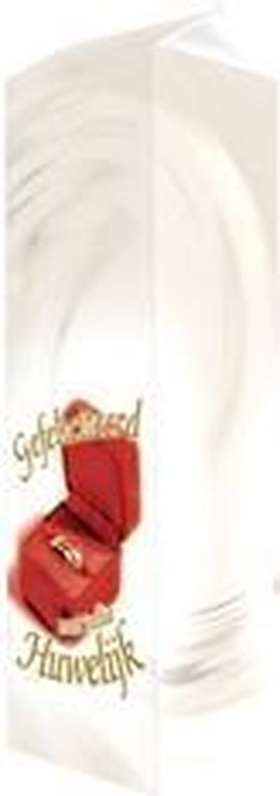 Drop - Melkpak - Gefeliciteerd met jullie Huwelijk - Gevuld met Drop - In cadeauverpakking met gekleurd lint