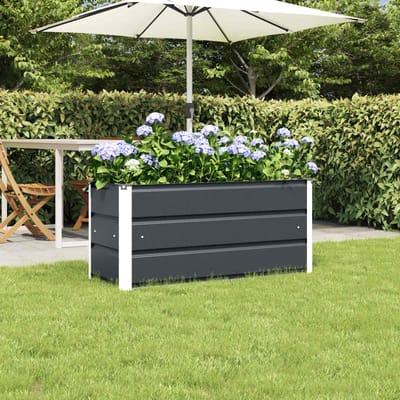 vidaXL - Plantenbak - Antraciet - 100 - x - 40 - x - 45 - cm - Staal