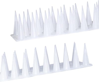 Kunststof anti-duivenpinnen (2 m, 6 stuks, transparant) - Vogelafweermiddel voor balkons, goten en balustrades - Tegen duiven, meeuwen en katten - Duurzaam