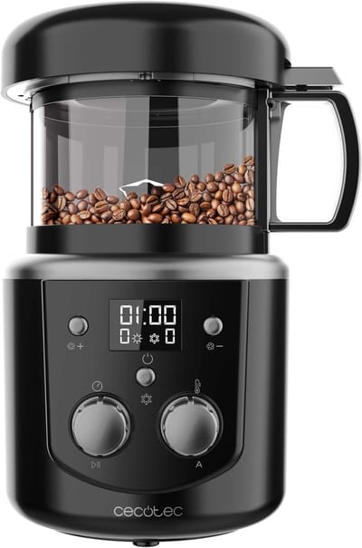 Koffiebonen Brander - Thuis Branden - Verse Koffie - Automatisch Handmatig - 100-150g Capaciteit - Zwart