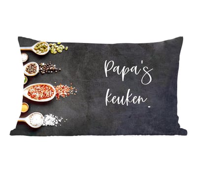 Sierkussens - Kussentjes Woonkamer - 60x40 cm - Quotes - Spreuken - Keuken - Papa's keuken - Papa