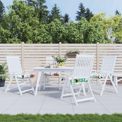 vidaXL - Stoelkussens - 4 - st - 50x50x7 - cm - stof - meerkleurig