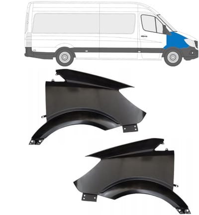 Voorste spatbord voor Mercedes Sprinter 2013-2018 / Links + Rechts / Set