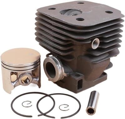 Cilinderkop Zuiger Set - Kettingzaag Onderdelen - Motor Reparatie - Verbeterde Betrouwbaarheid - 56mm Cilinder - Zilverkleurig