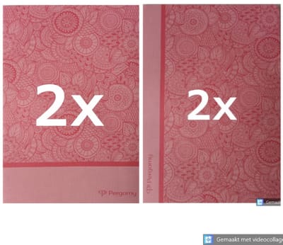 4 Schriften - A4 210x297mm - Ruit 5x5mm - Pergamy - Mandala - 96pagina/48vel - 4 Stuks - 2 Motieven