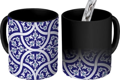 Magische Mok - Foto op Warmte Mokken - Koffiemok - Bloemen - Patronen - Azië - Magic Mok - Beker - 350 ML - Theemok