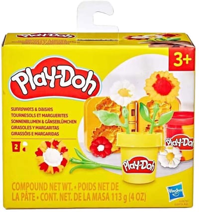 Play-Doh klei speelset zonnebloemen en madeliefjes - creatief speelgoed.