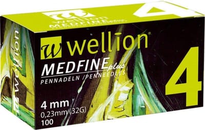Wellion MEDfine plus pennaalden 4 mm (100)