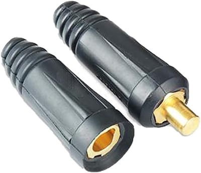 Dinse Snelle Aansluiting voor Lasapparatuur, Rubber en Messing, Geschikt voor 10-25mm Kabels en Verbindingen