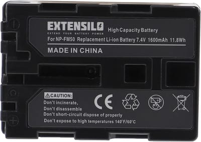 Camera Accu Vervanging - Reserve Batterij - Fotografie - Hoge Capaciteit 1600 mAh - 74 V - Zwart