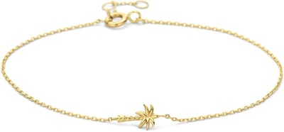 New Bling - 9NBG-0814 - gouden armband met palmboom - 14 karaat - 16+1+1cm