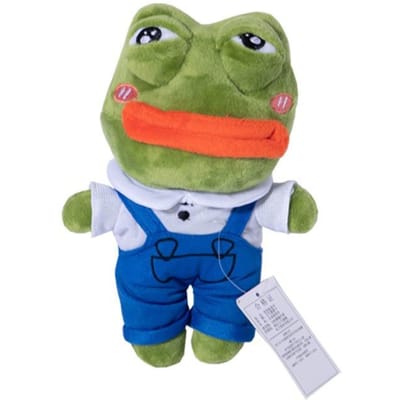 20cm Geklede Trieste Kikker Pluche Speelgoed Schattige Cartoon Zakformaat Pepe Gevulde Pop Grappig Mini Dier Speelgoed Voor Kinderen Verjaardagscadeau 20cm