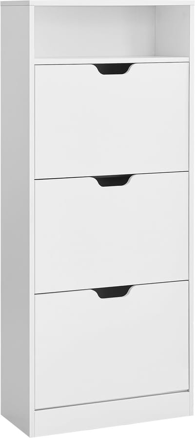 VASAGLE - Schoenenkast - Schoenenkast met 3 Kleppen - Verstelbare Scheidingswand - Voor 14-18 Paar Schoenen