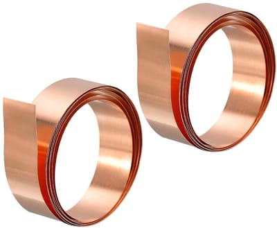 Koperfolie Rol - Koperen Strip - Doe-het-zelf Projecten - Goede Geleidbaarheid - 0.2 x 15 x 1000 mm - Koperkleurig