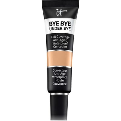 IT Cosmetics Bye Bye Under Eye Concealer - 24U Gepigmenteerde Dekking - Geformuleerd met Peptiden, Collageen, Hyaluronzuur en Vitamine E - Volledig Dekkend & Anti-Aging - Medium Natural 25.0 - 12ml