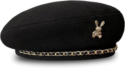 Stijlvolle Zwarte Vrouwen Beret, Klassieke Wol Beret voor Herfst en Winter, Mode Accessoire voor Dames, Perfect voor Diverse Outfits