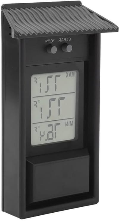 Dailygoods - Outdoor Waterdichte Digitale Thermometer - Tuin en Kas - Betrouwbare Temperatuurmeting - Kunststof - Weerbestendig - Max Min Thermometer...
