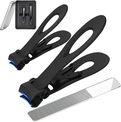 Ynkkvre - Nagelknipper Set - 15 mm Brede Nagelknippers - Nagelknippers voor Senioren met Brede Opening - Nagelknippers voor Dikke Nagels - Teennagelknippers Groot - Nagelknipper Set met Nagelvijl
