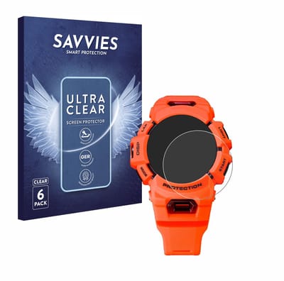 Savvies - Screenprotector voor Casio G-Shock GBA-900 - Folie Beschermfolie transparant 6 Stuks