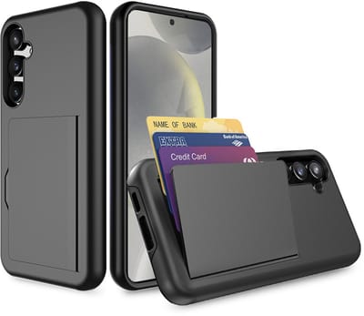 Smartphonica Telefoonhoesje Geschikt voor Samsung Galaxy S24 sterk TPU met pasjeshouder - TPU strong case with card slot - Zwart geschikt voor Samsung Galaxy S24