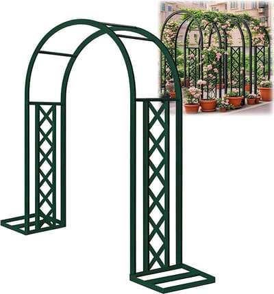 Metalen Tuinboog - Pergola Klimplanten - Tuindecoratie Klimplanten - Roestbestendige Coating - 300x230cm - Groen