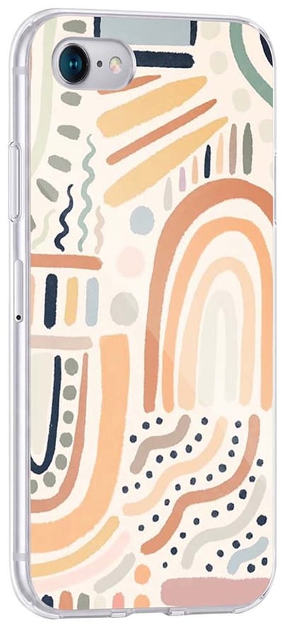 Bigben Connected, Hoesje geschikt voor iPhone SE 2022/SE/8/7/6S/6 - Hybride Semi-hardcase & Anti-Shock, Meerkleurig
