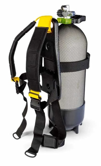 Best Divers Tank Backpack With Shoulder Straps Harnassysteem Met Rugplaat Zwart