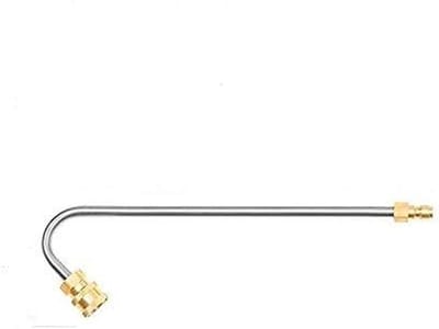 Afvoer Reiniger Opzetstuk - Hogedruk Reiniger - Dakgoot Schoonmaken - Roestvrij Staal - 17/35cm - Zilver