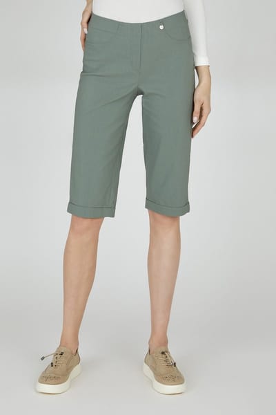 Robell - Model Bella 05 Bermuda - Bengaline Stretch - Olive - EU40