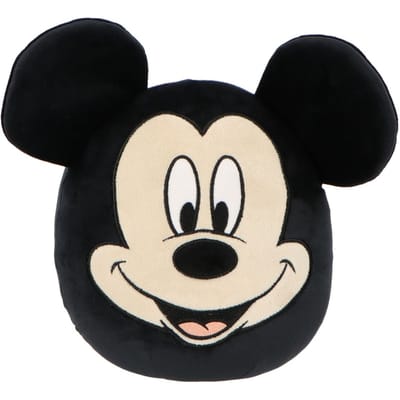 Mickey Mouse Squishy 22 cm - Knuffel - Zachte stof - Zwart