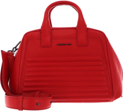 MANDARINA DUCK Leren Handtas Schoudertas I-Con Tote Flame Scarlet Rood