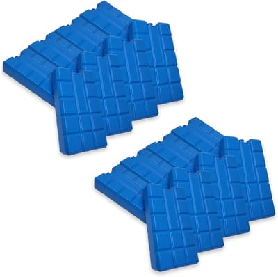 Koelaccu Set - Ijsblokjes Herbruikbaar - Voedsel Koel Houden - EU Kwaliteit BPA-Vrij - 16 x 400ml - Blauw